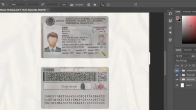 Mexico ID Card template in PSD format, fully editable