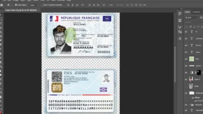 France ID Card PSD Template new version 2022