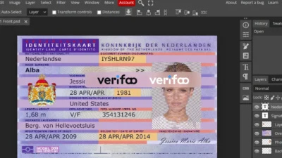 Netherlands ID Card PSD Template free download