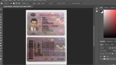 Russia Driver License Template V3