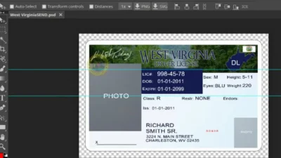 West Virginia Drivers License Template – PSD Photoshop File