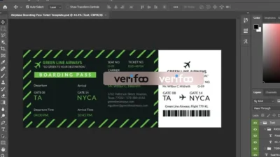 Airline Ticket Voucher PSD Template v3