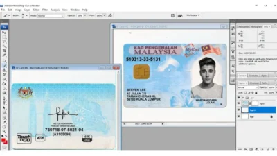 Fake Malaysia id card psd template
