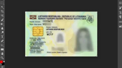 Lithuania ID Card Template In PSD Format
