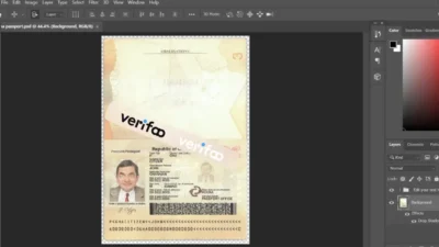 Ghana passport Psd template