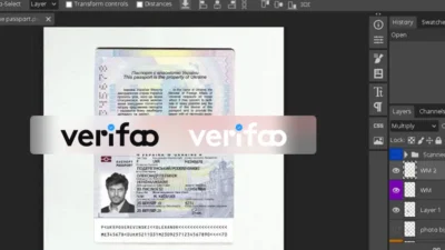Ukraine Passport PSD Template