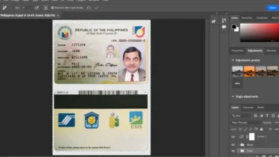 Philippines ID card PSD template