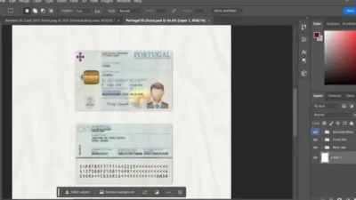 Portugal ID Card Psd Template