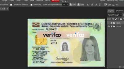 Lithuania fake ID CARD Psd Template