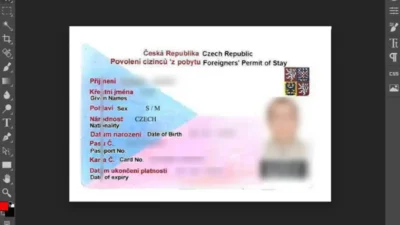 Czech Republic ID Card Template V2 In PSD Format