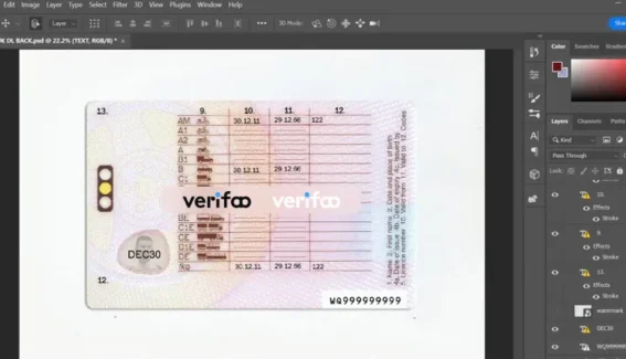 UK DRIVING LICENSE EDITABLE PSD TEMPLATE V2020 -2021