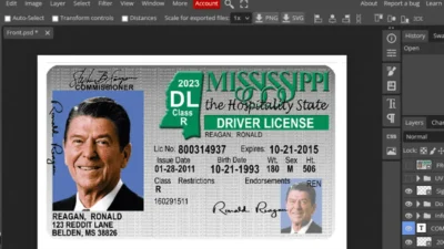 Minnesota Drivers License Template In PSD Format v2