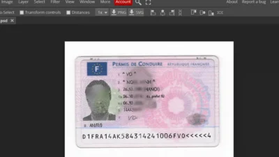 France Driving Licence Template in PSD format v2