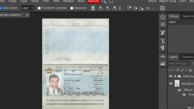 Jordan Passport PSD Template