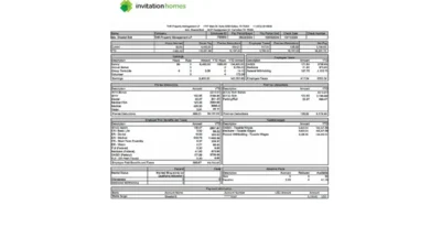 USA Invitation Homes THR Property Management LP PayStub Word And PDF Template