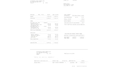 USA BP Products North America Inc Earnings Statement Word And PDF Template (3 Pages)