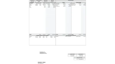 USA B3 Solutions LLC Paystub Word And PDF Template