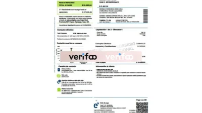 Argentina EDENOR Invoice template in Word and PDF format