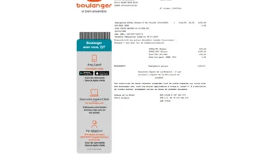 France Cdiscount Invoice Template in word and pdf format