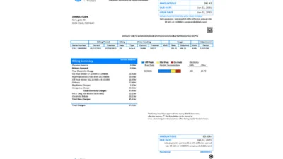 Norway Clean Energy Invest AS Utility Bill Word And PDF Template