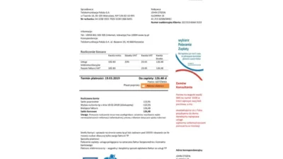 Poland TP utility bill template in Word and PDF format