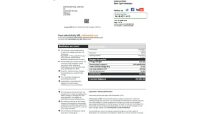 UK ScottishPower Utility Bill Word And PDF Template (Version2024)