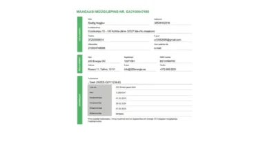 Estonia 220 Energia Template in Word and PDF Format