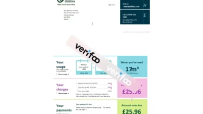 UK United Utilities for North West Bill Template