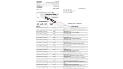 Italy BANCO BPM Bank Statement Template