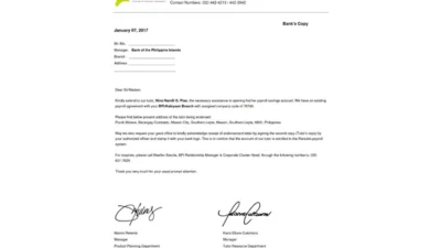 Philippines RareJob Employment Letter Word And PDF Template (2 Pages)