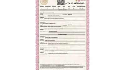 Mexico City Marriage Certificate Template in Word and PDF Format