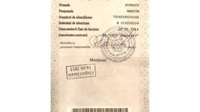 Moldova Birth Certificate Psd Template