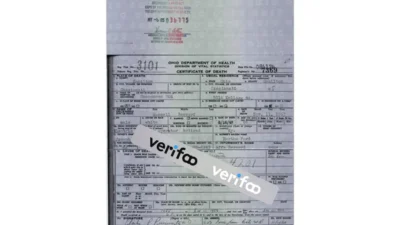 Usa Death Certificate Template v2