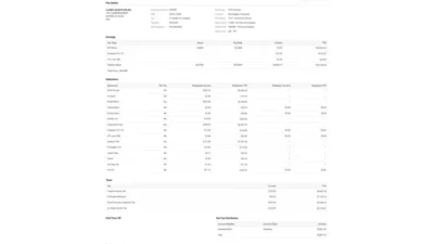 USA Protective Paystub Word And PDF Template (2 Pages)