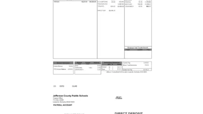 USA Jefferson County Public Schools Earnings Statement word And PDF Template