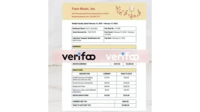 Weekly Payslip Template