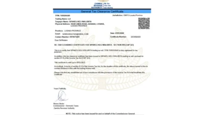 United States IRS Tax Clearance Certificate Template in Word and PDF Format
