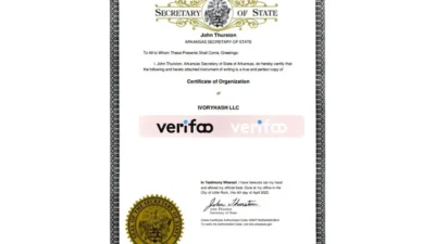 United States LLC Certificate Template in Word and PDF Format (version2)