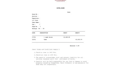 intouritst hotel booking confirmation Word template