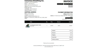 US Invoice Template in word and pdf format v39