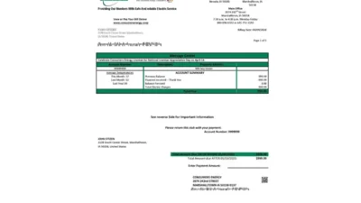 USA Consumers Energy Utility Bill Template In Word And PDF Format In Format