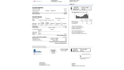 USA California SoCal Gas Utility Bill Template In Word And PDF Format