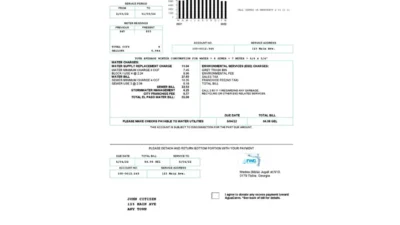 Georgia RWC water Bill Template In Word And PDF Format