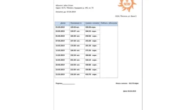 Georgia Telasi Utility Bill Template In Word And PDF Format