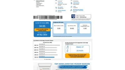 Malaysia Tenaga Nasional electricity utility bill (2024)