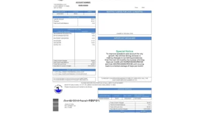 USA Texas City of Laredo Utilities Department Water Utility Bill Word And PDF Template
