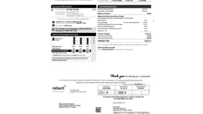 TX Reliant Energy Retail Services Electricity template
