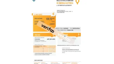 Italy Electricity Utility Bill Template