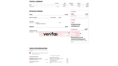 Usa T-Mobile Bill Template