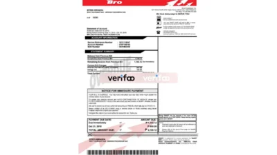 Philippines Smart Bro Utility bill Template